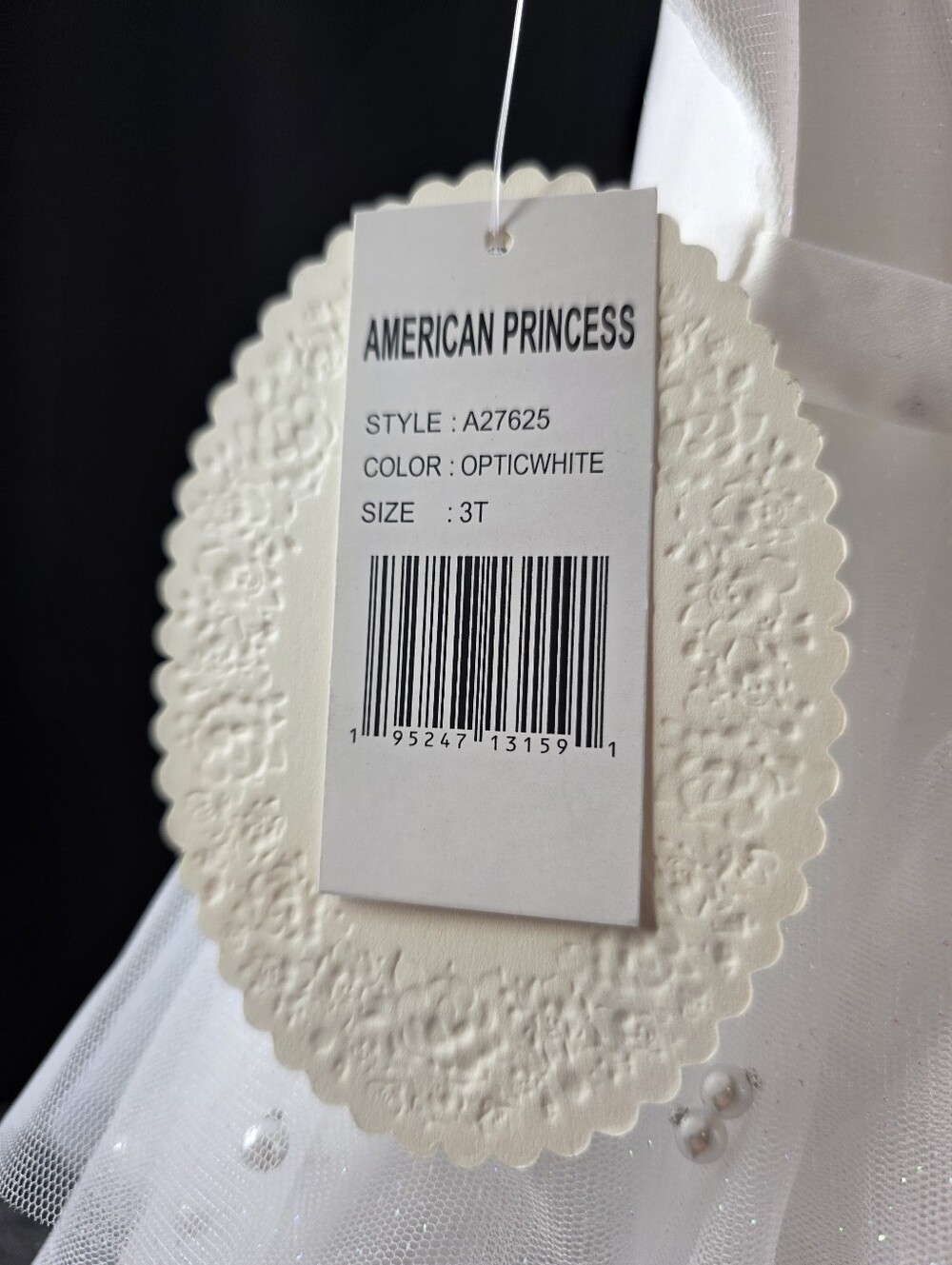 American Princess Tulle Optic White Dress - Picture 4 of 6